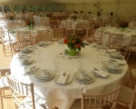 Long dinner marquee int. table design close