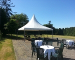 Garden marquee tables and chairs 