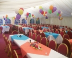 Party tables balloons int.